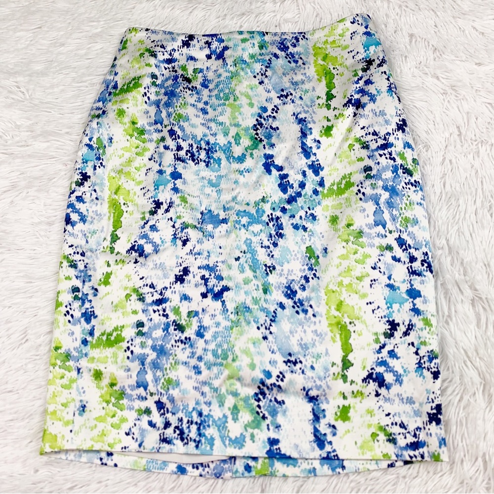 Ann Taylor petite printed pencil skirt